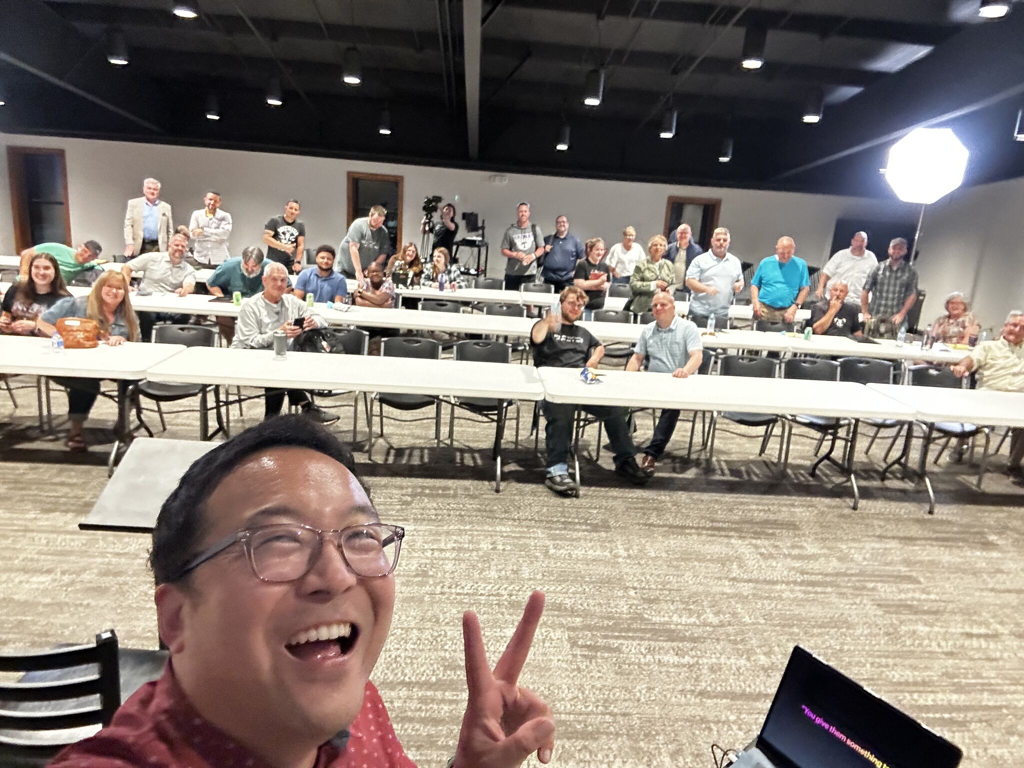 Ed speaking to a crowd