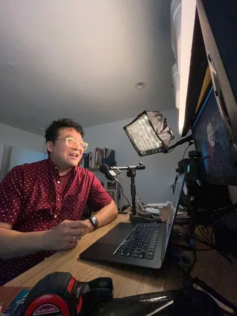 Ed in his home studio